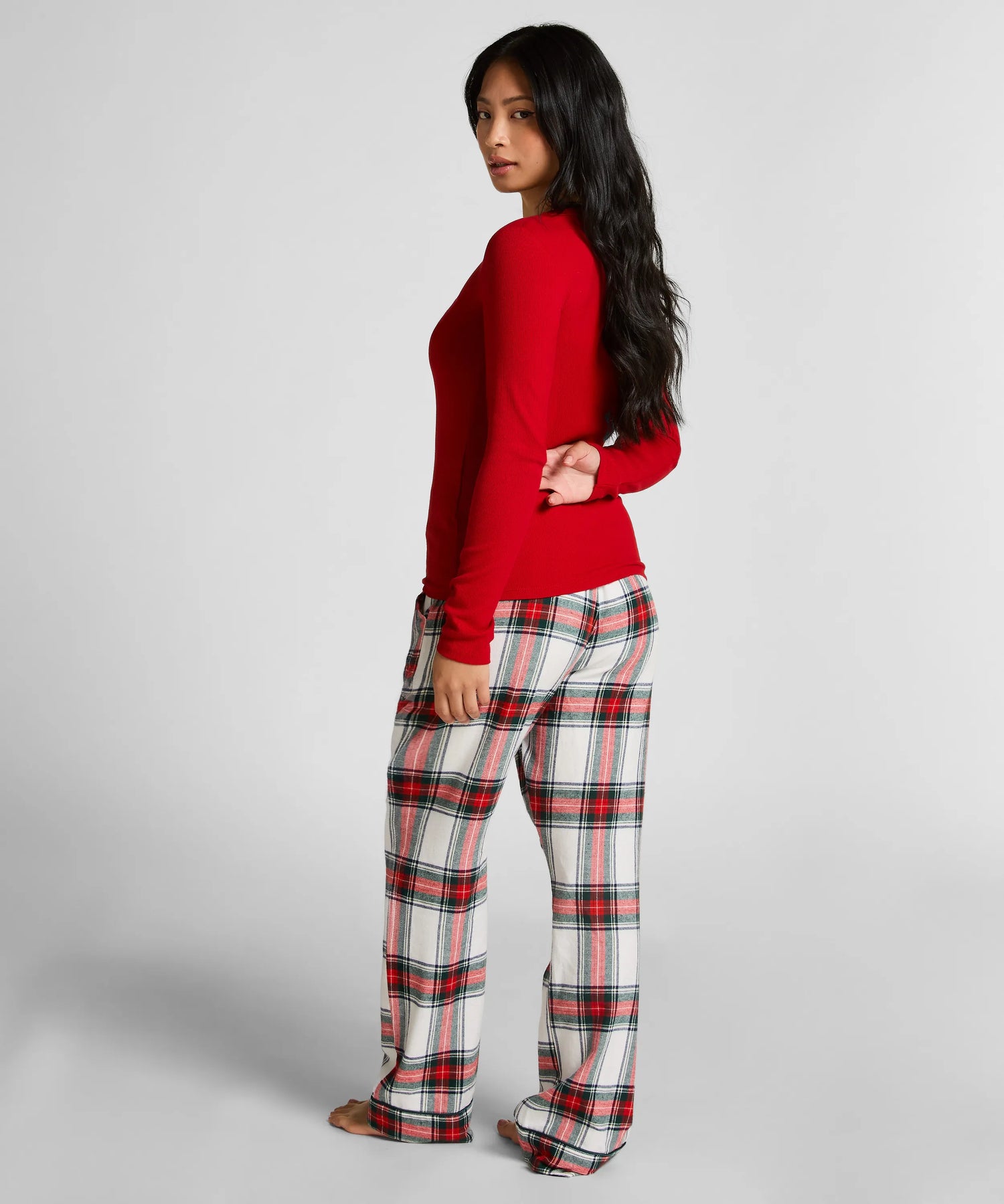 Hunkemoller_Red_Cotton Pyjama Top_303649_Savvy Red_04