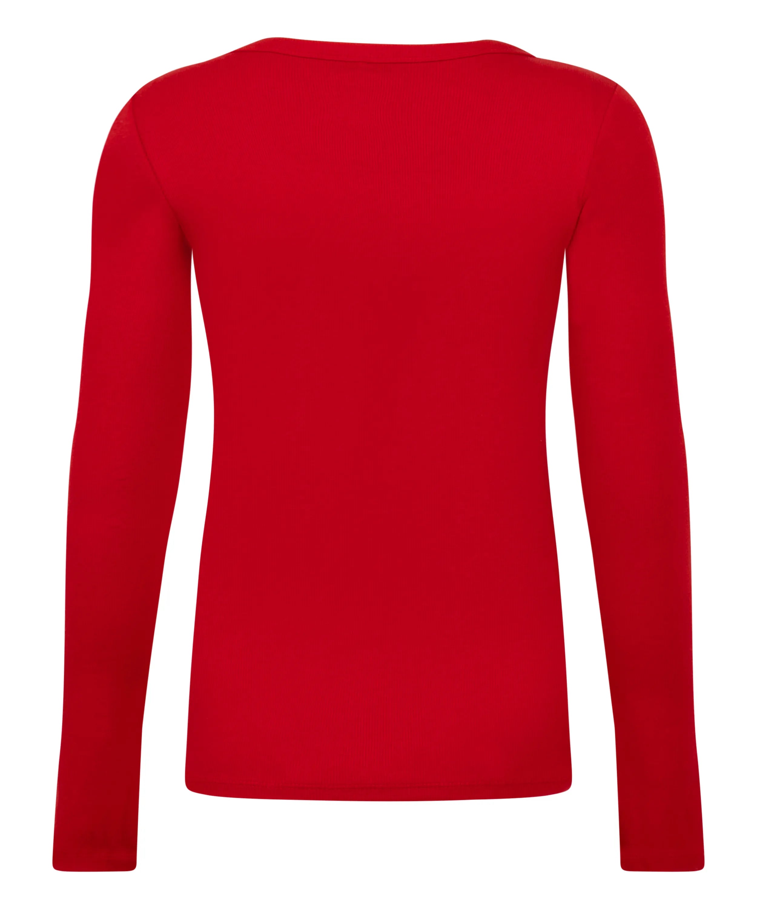 Hunkemoller_Red_Cotton Pyjama Top_303649_Savvy Red_06