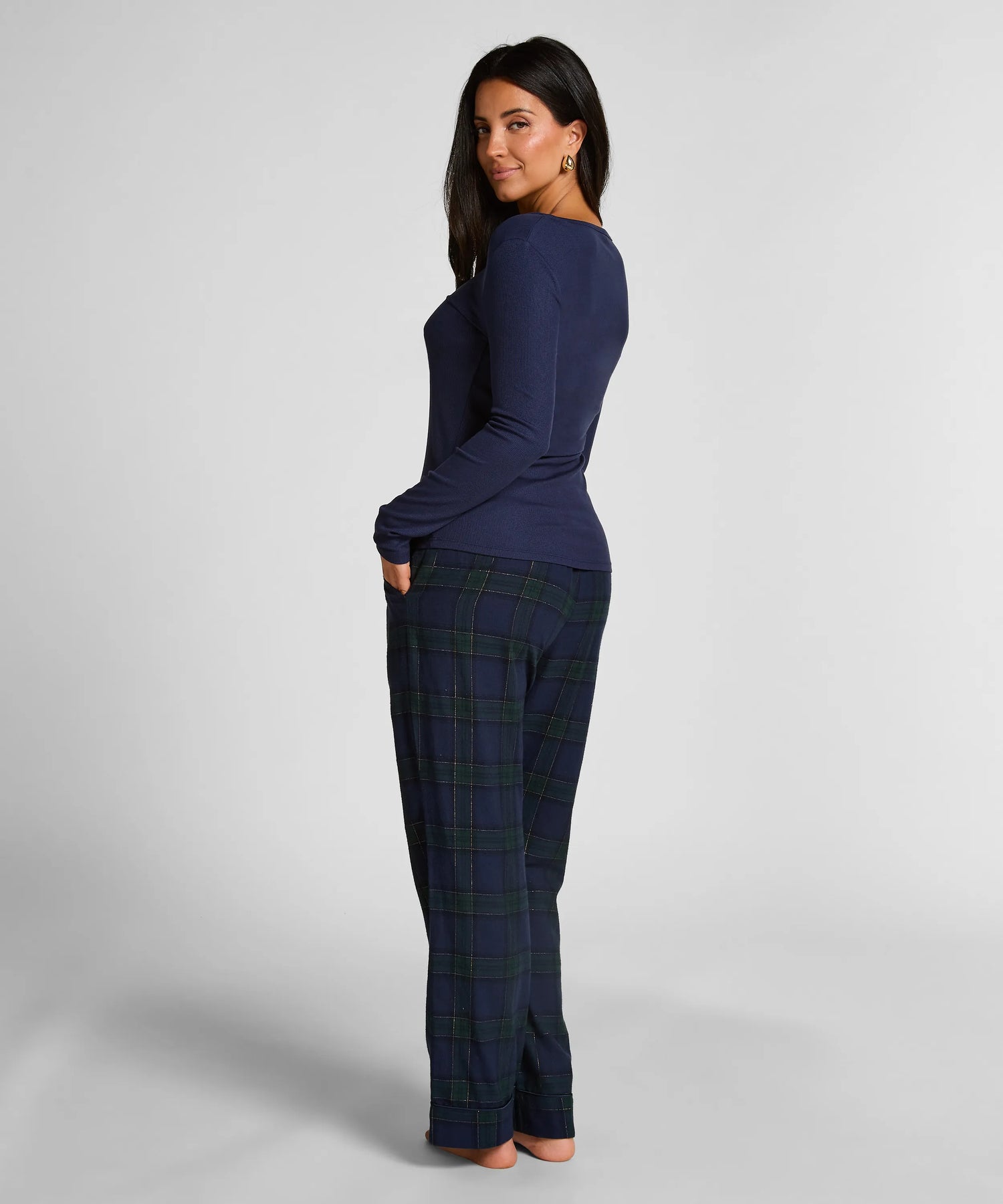 Hunkemoller_Blue_Longsleeved Pyjama Top Henley_303650_Naval Academy_04