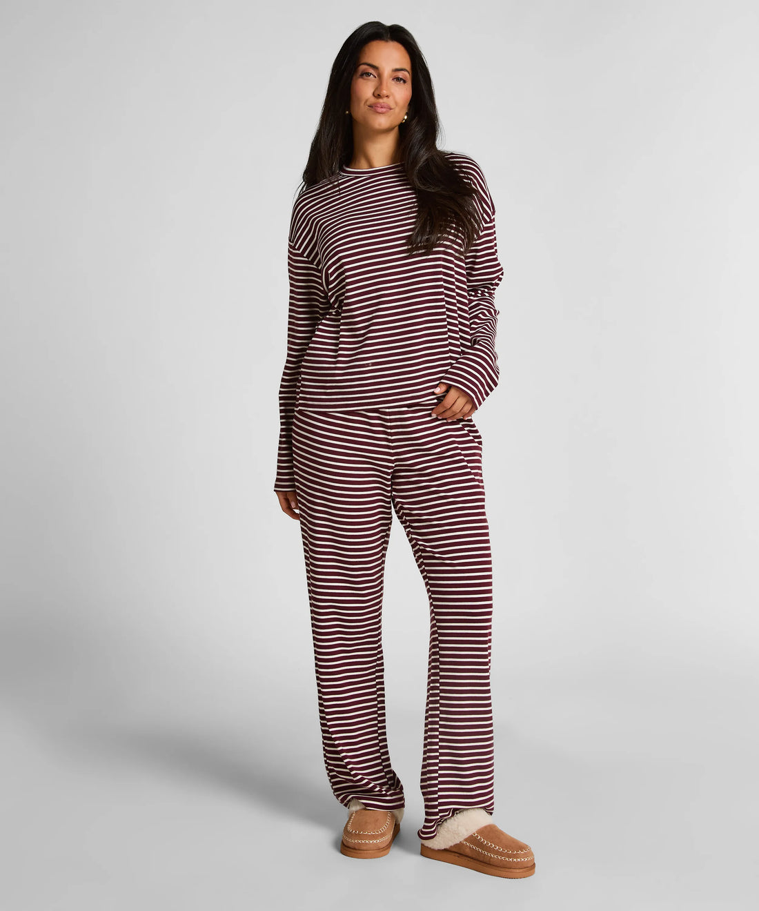 Hunkemoller_Purple_Pyjamaset Cotton Jersey_303652_Windsor Wine_01