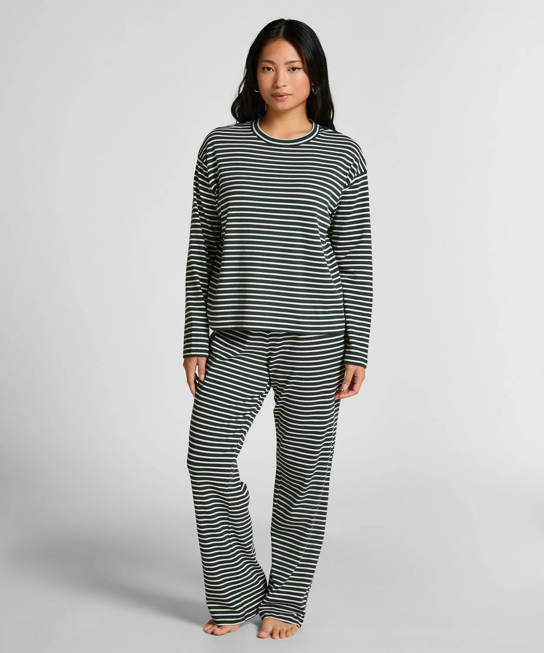 Hunkemoller_Green_Pyjamaset Cotton Jersey_303653_Green Gables_01