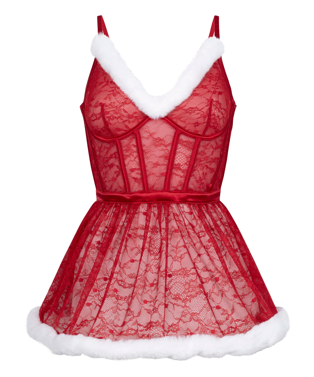Hunkemoller_Red_Sexy Santa Wired Slip Dress in Different Cup Sizes_303655_Chili Pepper_04