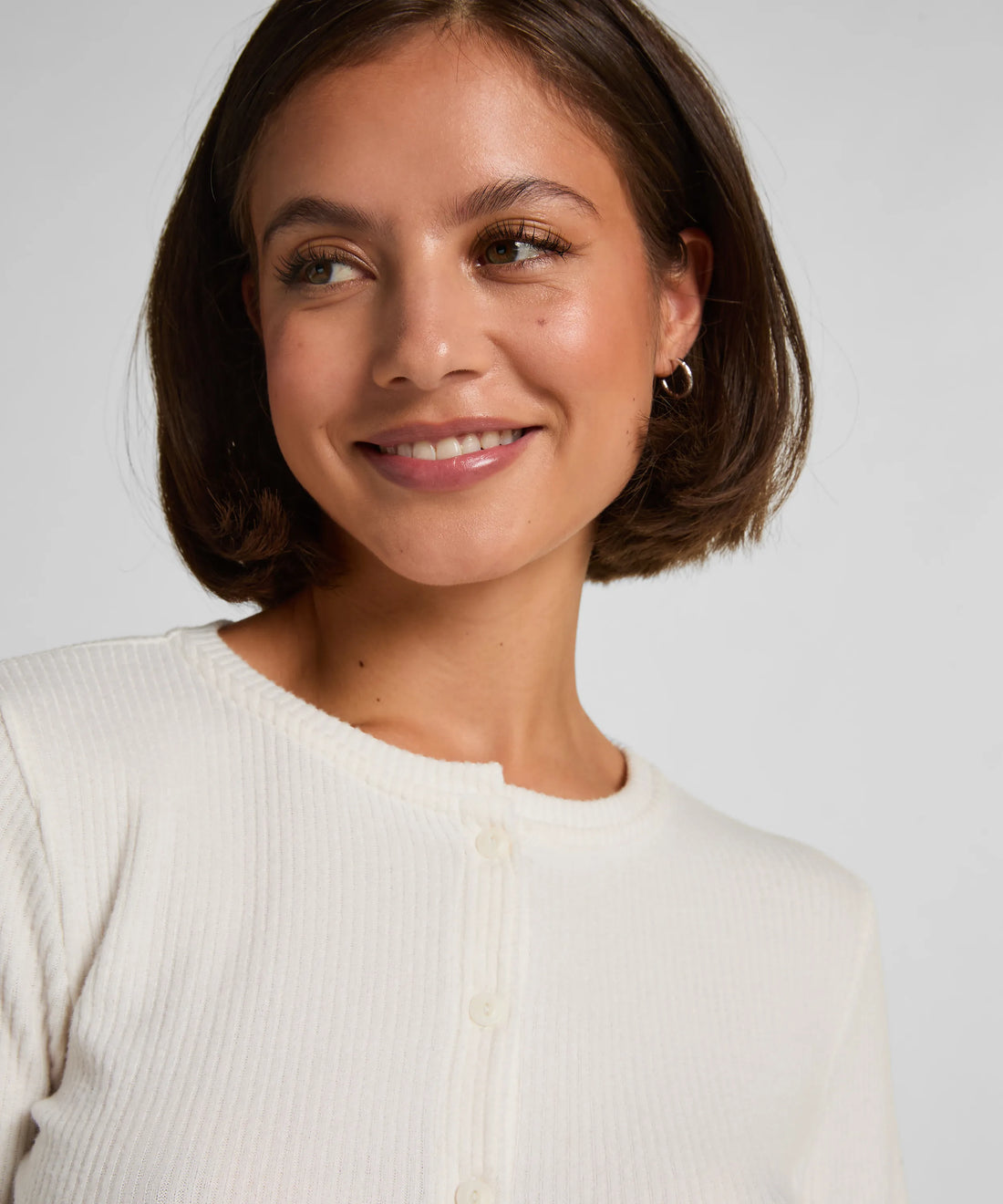 Hunkemoller_White_Cardigan Ribbed Jersey_303656_Gardenia_02