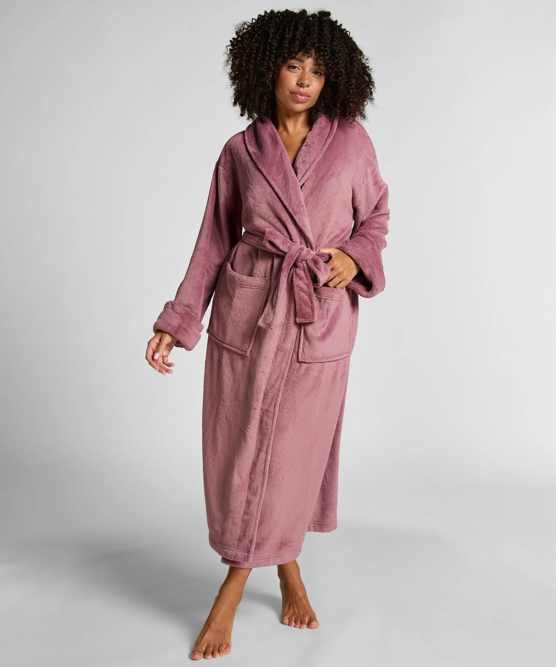 Hunkemoller_Purple_Soft Fleece Bathrobe_303664_HKM Purple_01