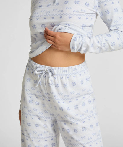 Hunkemoller_Blue_Pyjamaset Jersey Fairisle_303671_Blue Heron_02