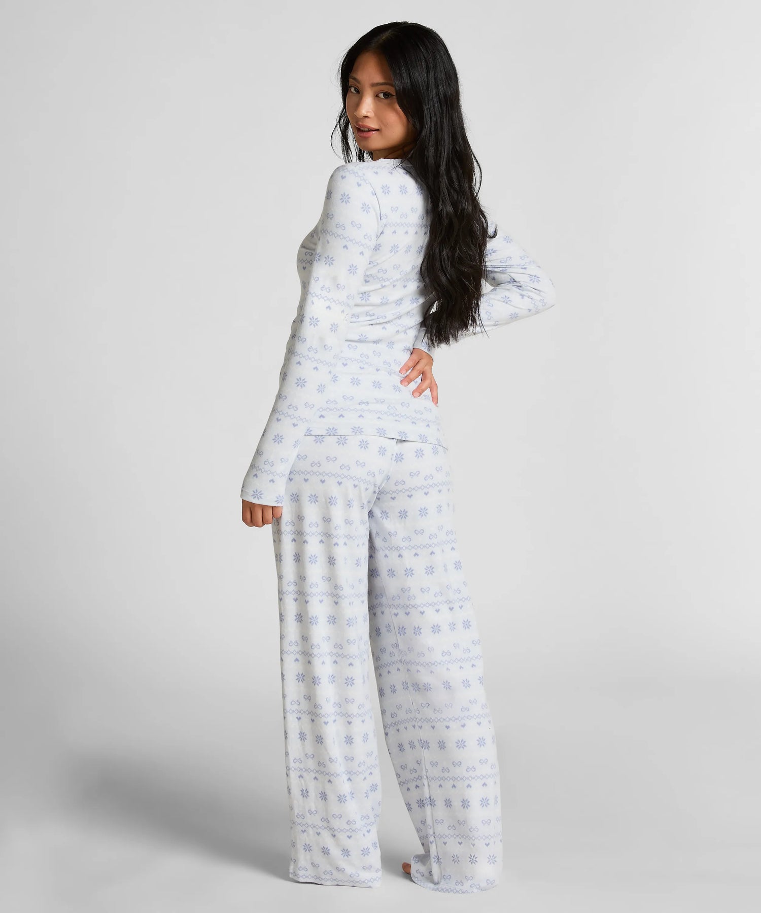 Hunkemoller_Blue_Pyjamaset Jersey Fairisle_303671_Blue Heron_03