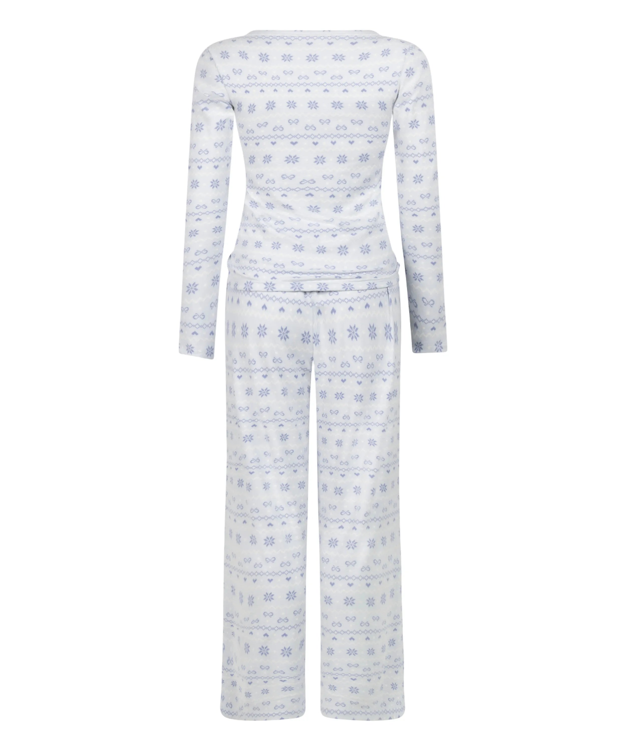 Hunkemoller_Blue_Pyjamaset Jersey Fairisle_303671_Blue Heron_05