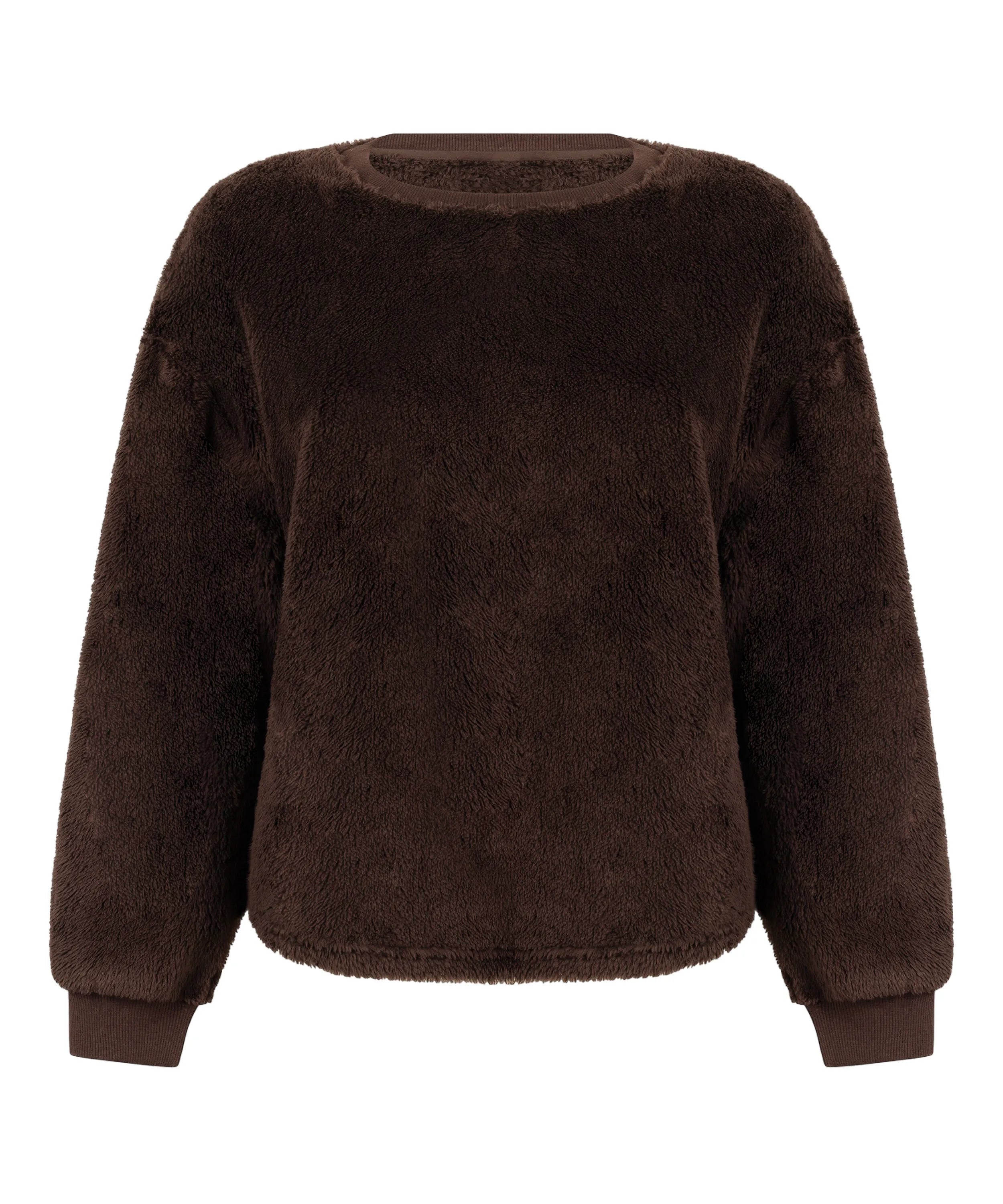 Hunkemoller_Brown_Longsleeved Top Fluffy Fleece_303674_Cocoa Brown_05