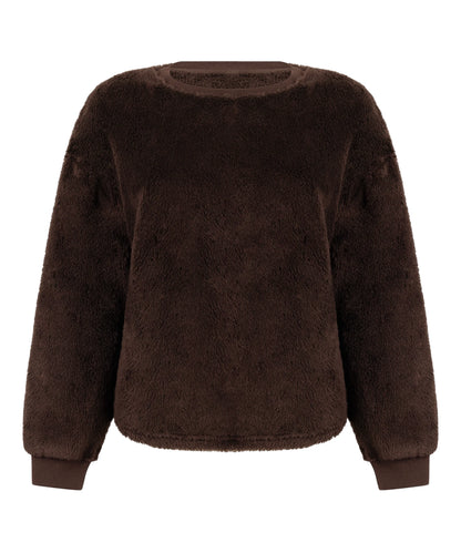 Hunkemoller_Brown_Longsleeved Top Fluffy Fleece_303674_Cocoa Brown_05