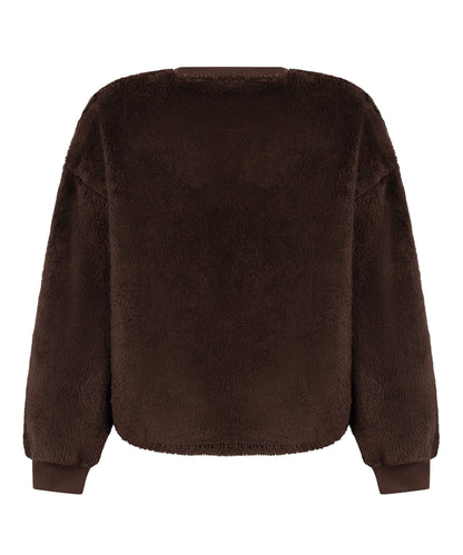 Hunkemoller_Brown_Longsleeved Top Fluffy Fleece_303674_Cocoa Brown_06