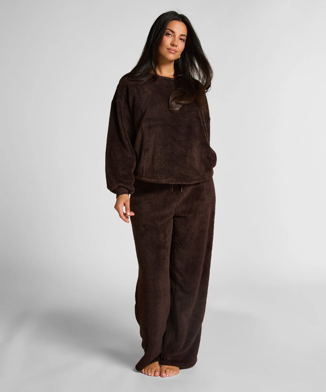 Hunkemoller_Brown_Pant Fluffy Fleece_303675_Cocoa Brown_01