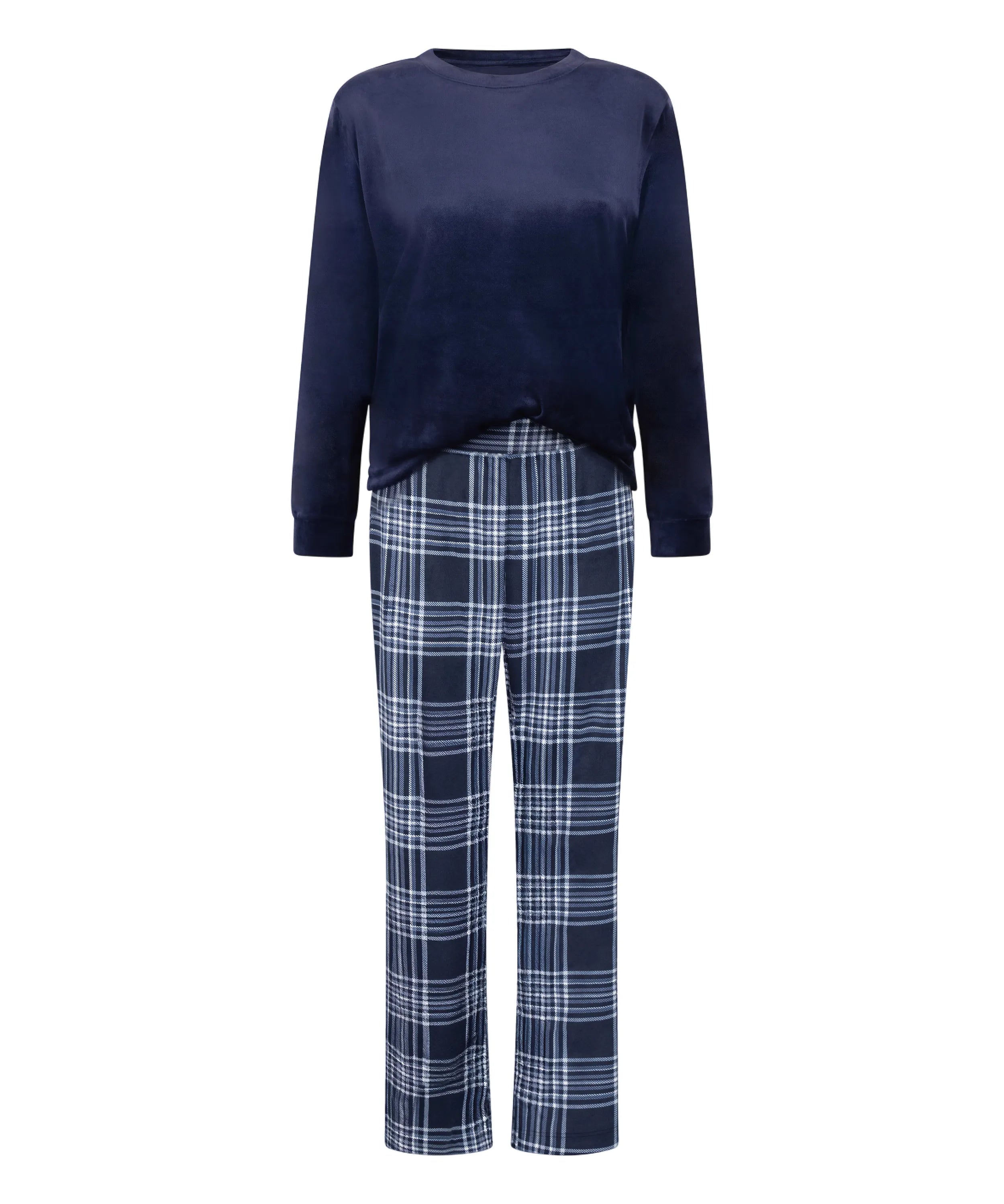 Hunkemoller_Blue_Velvet Pyjama Set_303701_Maritime Blue_04