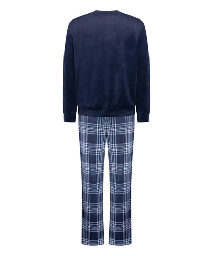 Hunkemoller_Blue_Velvet Pyjama Set_303701_Maritime Blue_05