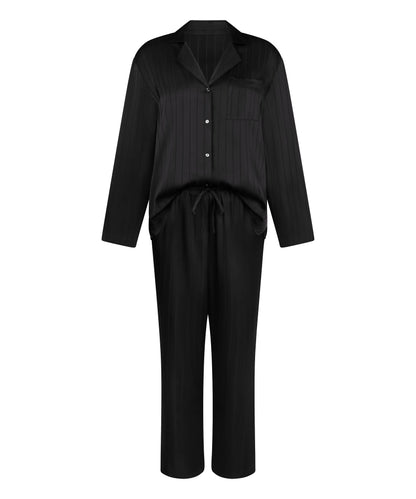 Hunkemoller_Black_Satin Print Long Sleeve Pyjamas_303710_Caviar_04