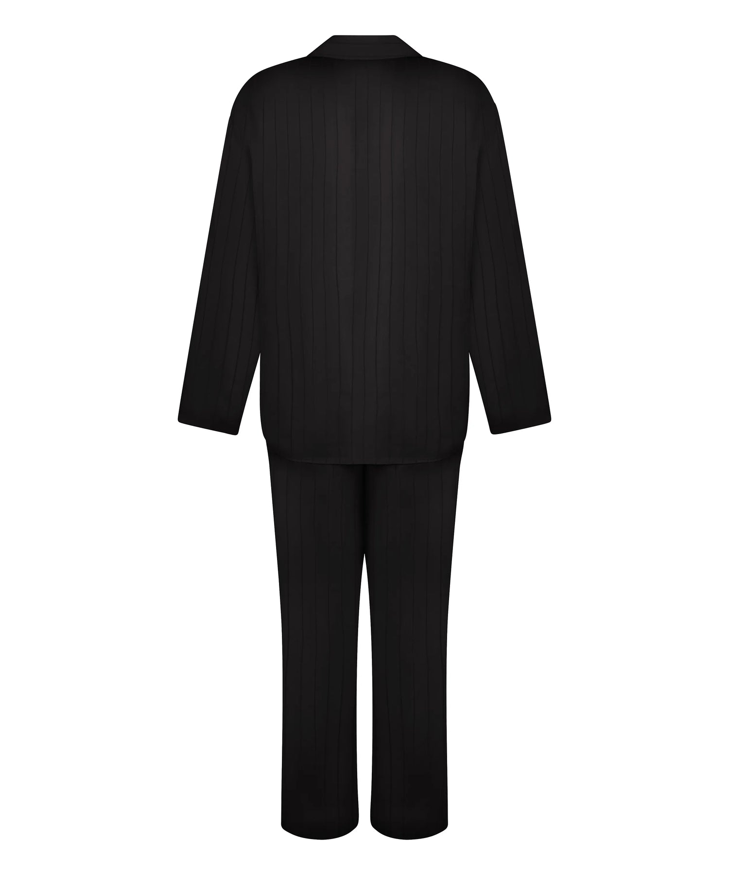 Hunkemoller_Black_Satin Print Long Sleeve Pyjamas_303710_Caviar_05