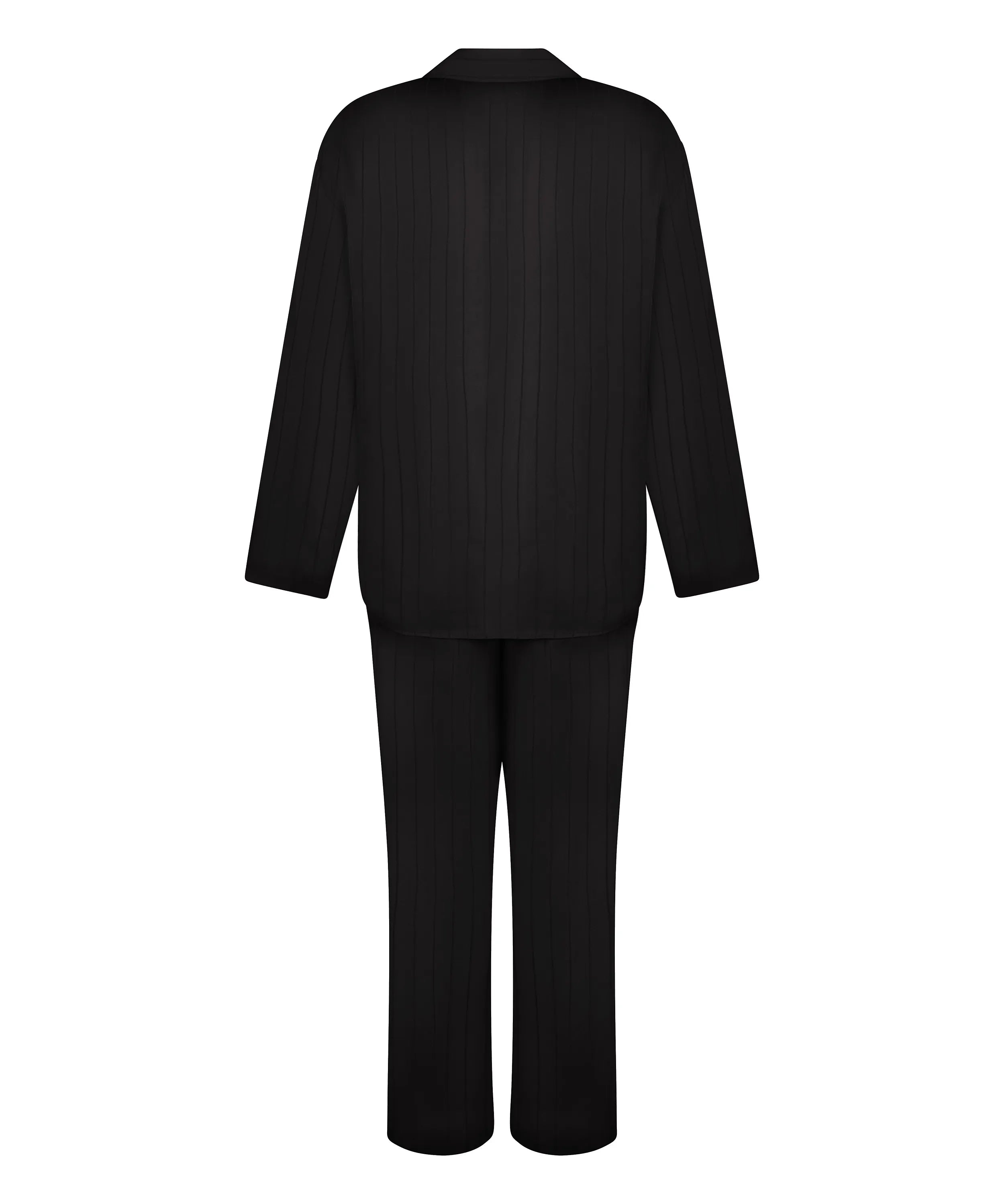 Hunkemoller_Black_Satin Print Long Sleeve Pyjamas_303710_Caviar_05