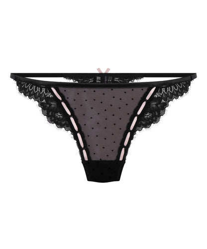 Hunkemoller Black Women Dorothy Thong SKU: 303926_Black Image 04