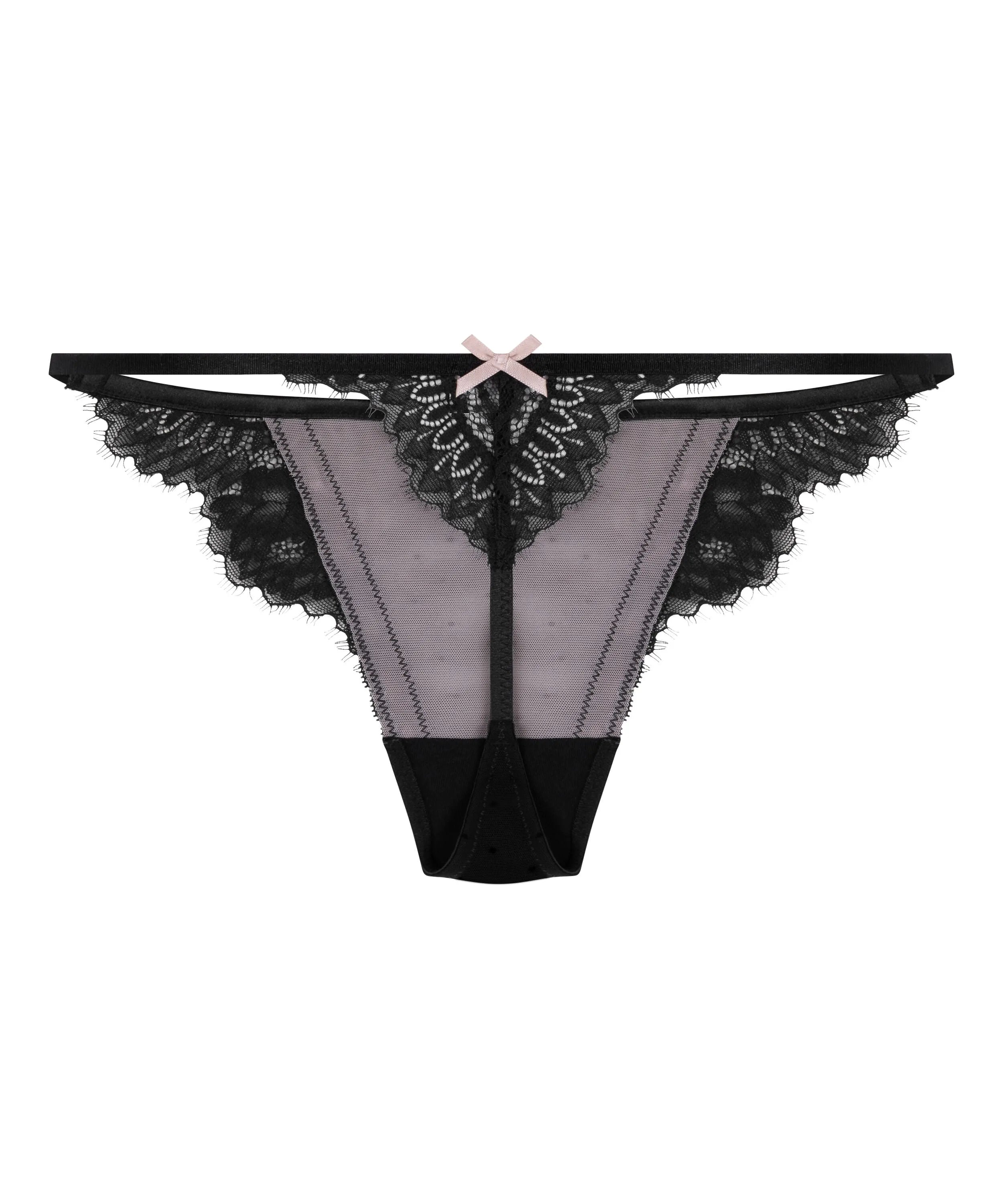 Hunkemoller Black Women Dorothy Thong SKU: 303926_Black Image 05