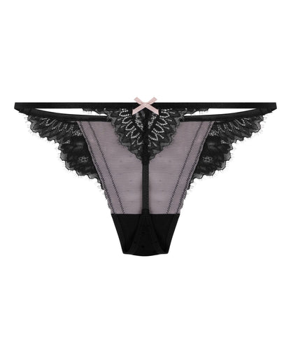 Hunkemoller Black Women Dorothy Thong SKU: 303926_Black Image 05