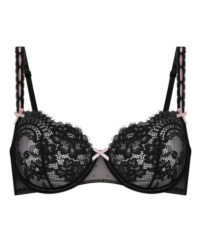Hunkemoller Black Women Dorothy Non-Padded Underwired Bra SKU: 303927_Black Image 05