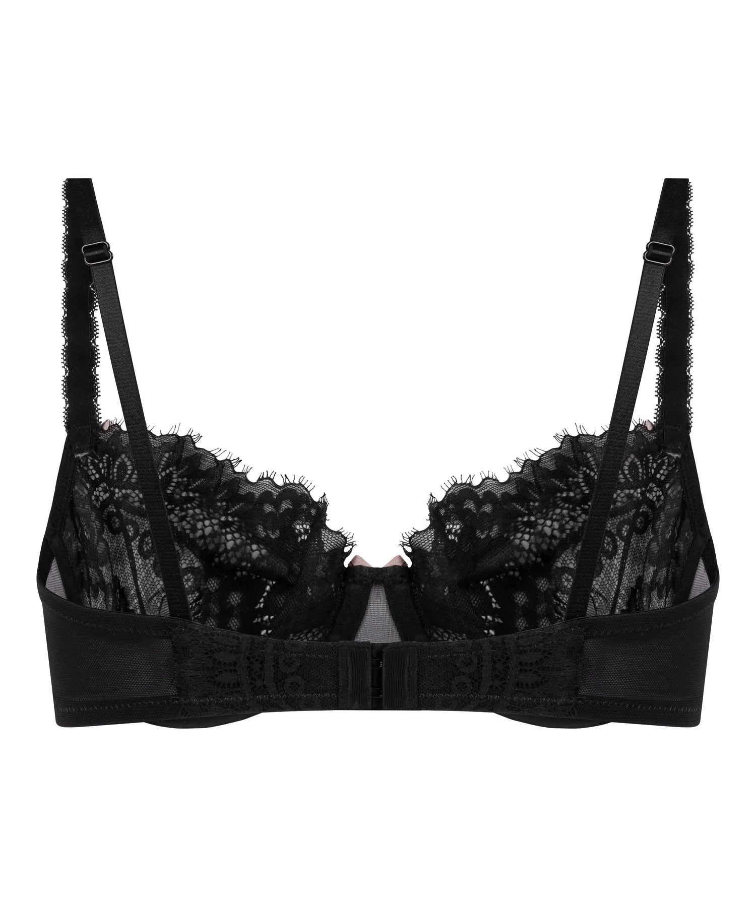 Hunkemoller Black Women Dorothy Non-Padded Underwired Bra SKU: 303927_Black Image 06