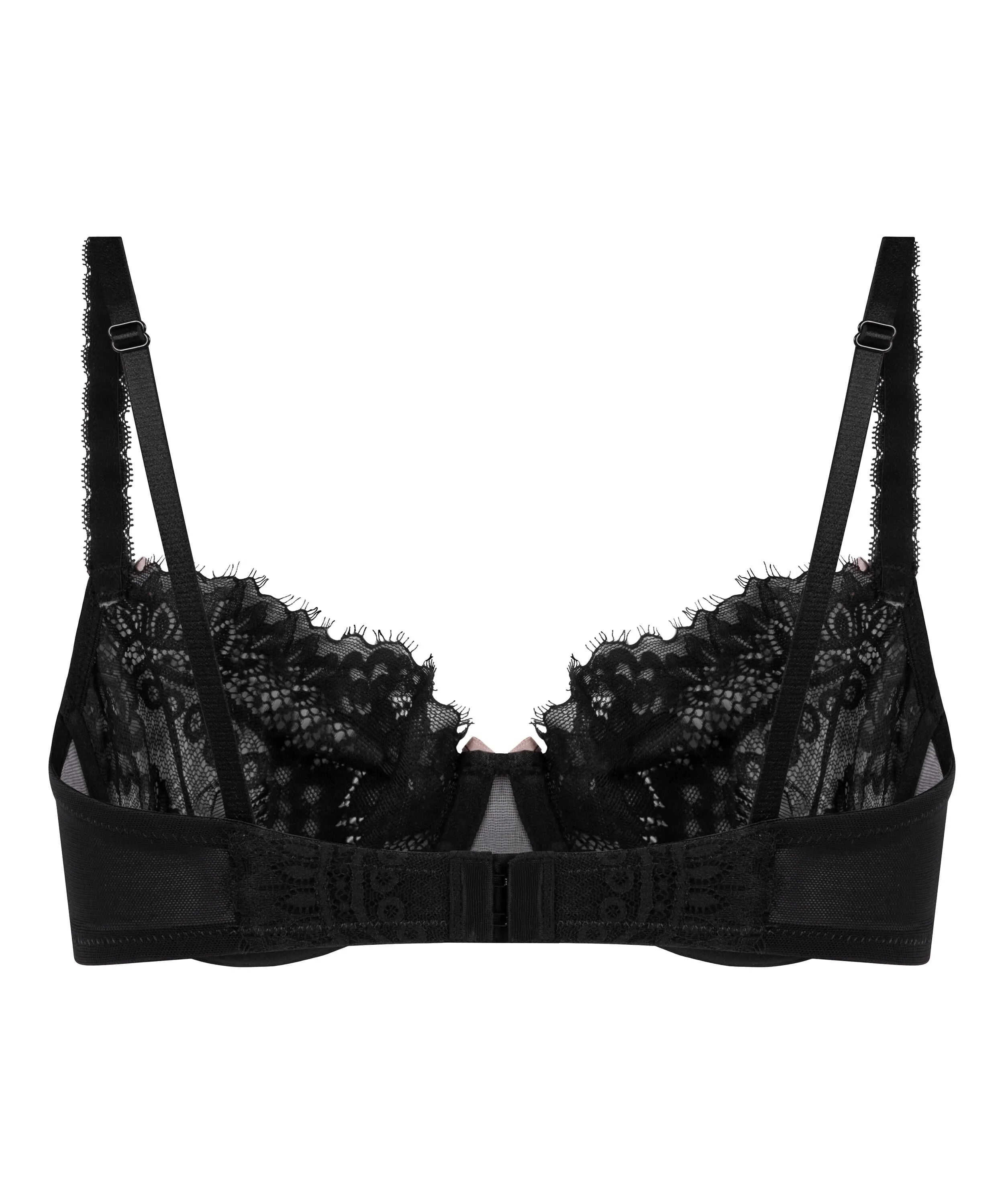 Hunkemoller Black Women Dorothy Non-Padded Underwired Bra SKU: 303927_Black Image 06