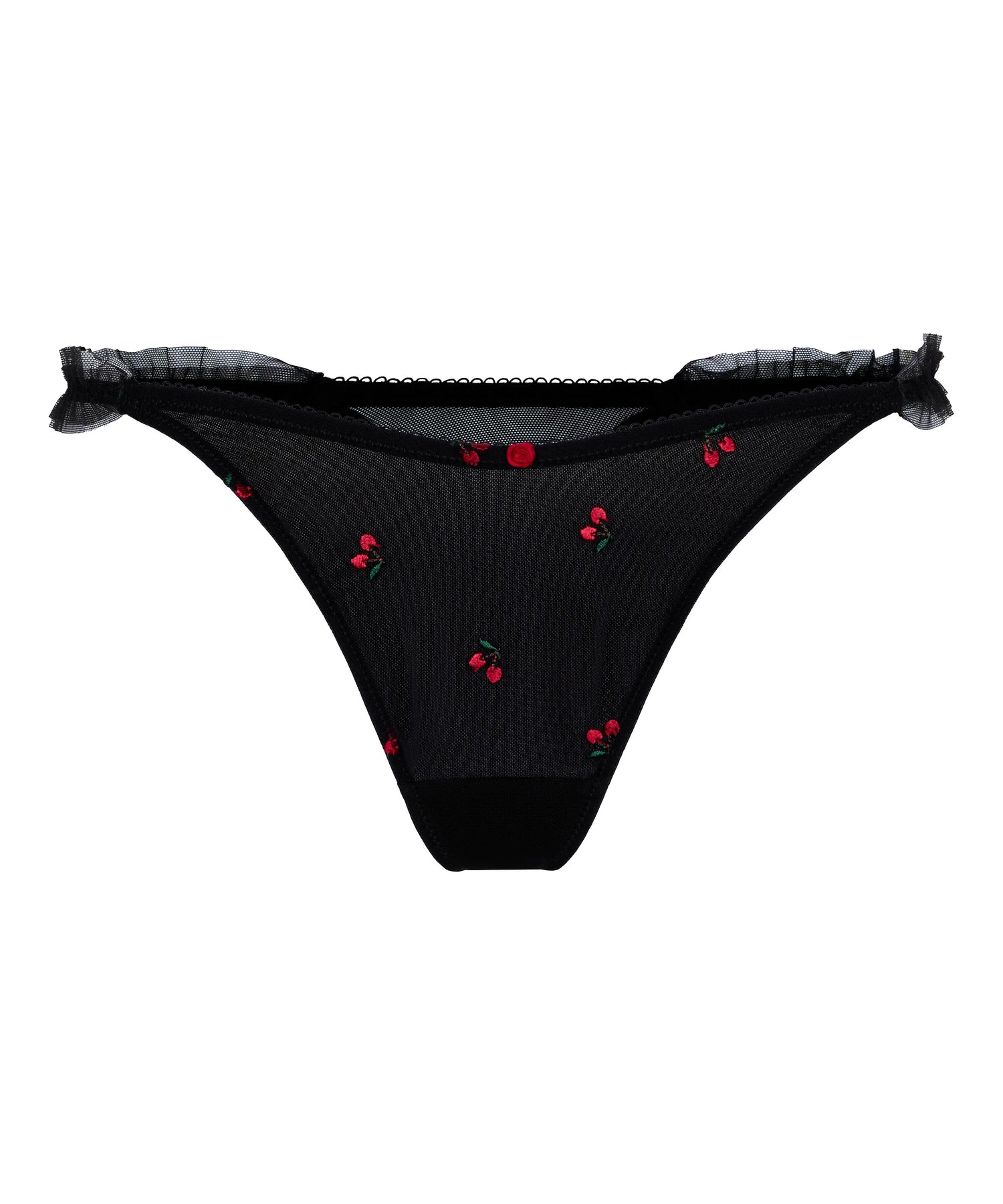 Hunkemoller Caviar Women Chelsey Highleg Thong SKU: 303939_Caviar Image 04