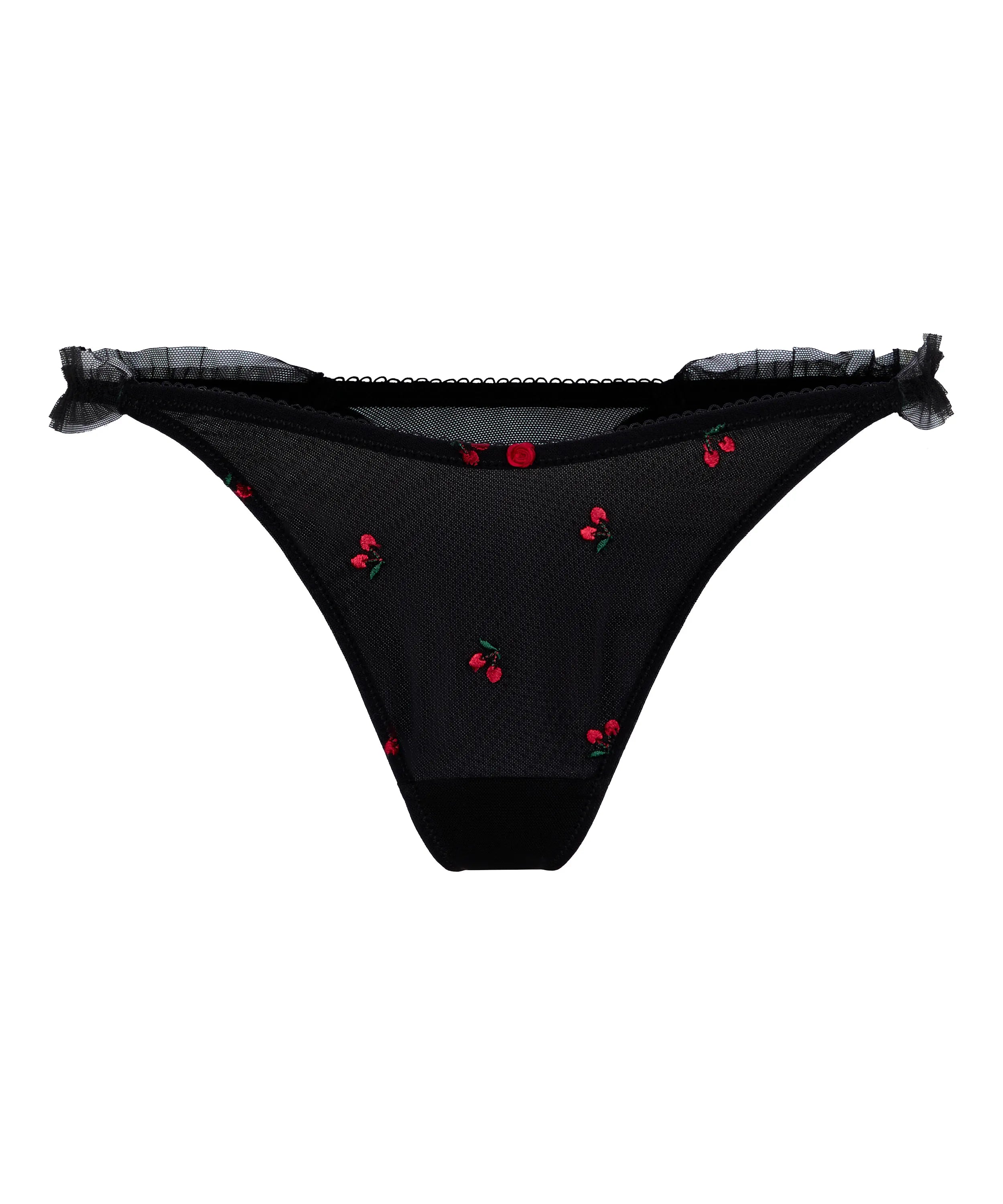 Hunkemoller Caviar Women Chelsey Highleg Thong SKU: 303939_Caviar Image 04