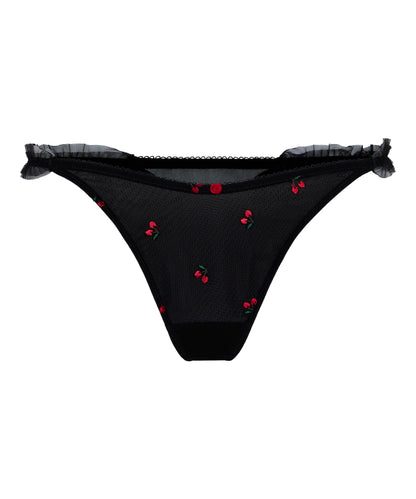 Hunkemoller Caviar Women Chelsey Highleg Thong SKU: 303939_Caviar Image 04
