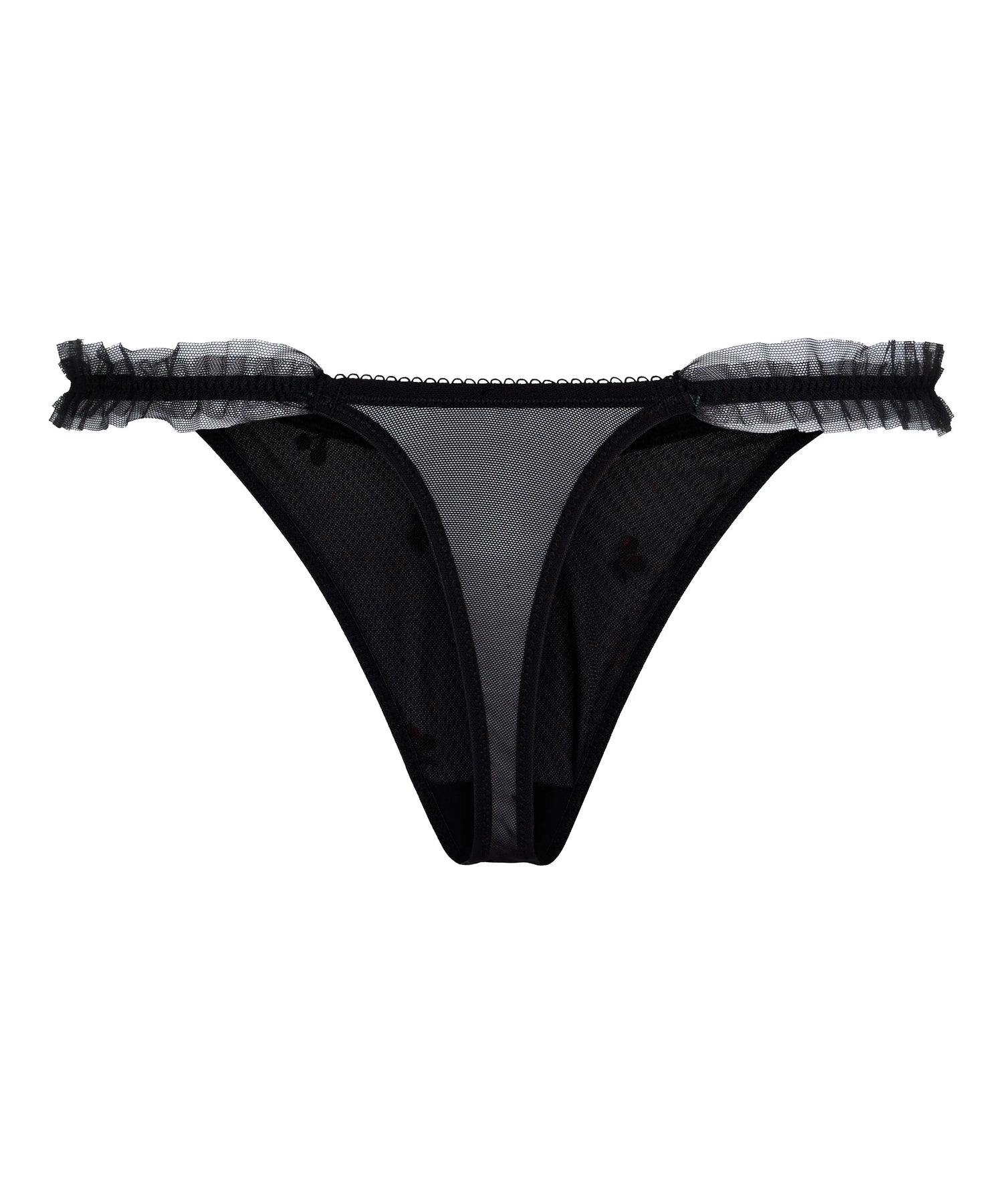 Hunkemoller Caviar Women Chelsey Highleg Thong SKU: 303939_Caviar Image 05