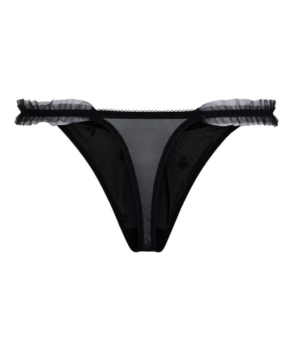 Hunkemoller Caviar Women Chelsey Highleg Thong SKU: 303939_Caviar Image 05