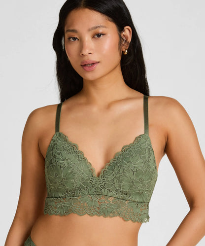 Hunkemoller Green Women Andrea Padded Non-Wired Bra SKU: 303943_Green Image 01