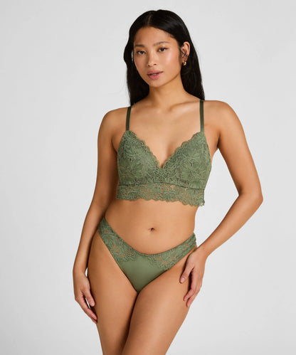 Hunkemoller Green Women Andrea Padded Non-Wired Bra SKU: 303943_Green Image 03