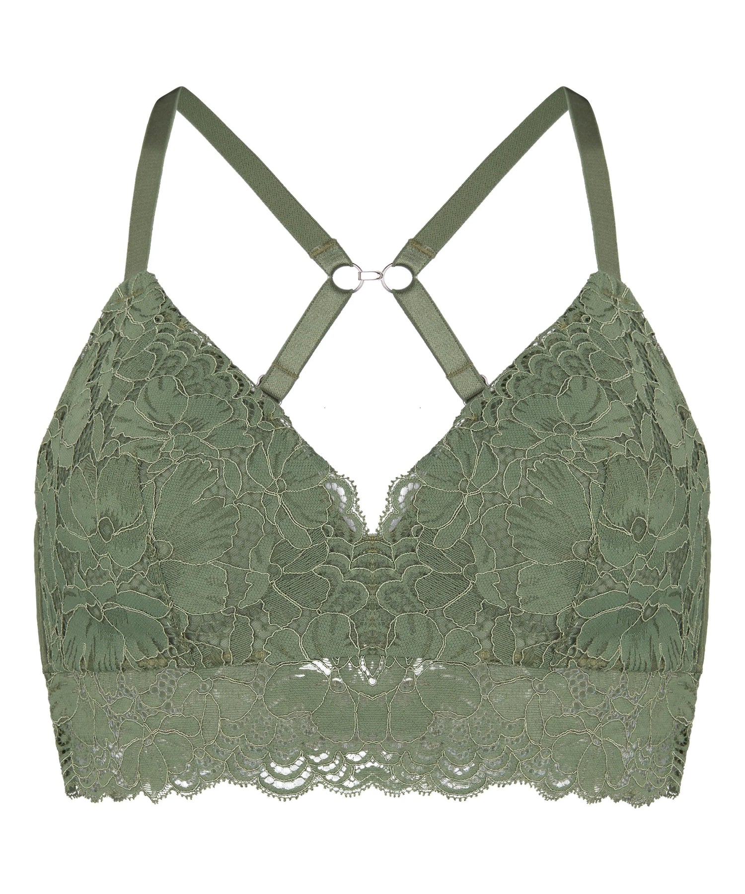 Hunkemoller Green Women Andrea Padded Non-Wired Bra SKU: 303943_Green Image 05