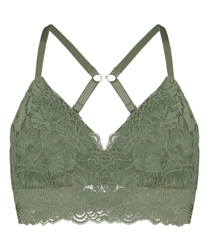 Hunkemoller Green Women Andrea Padded Non-Wired Bra SKU: 303943_Green Image 05