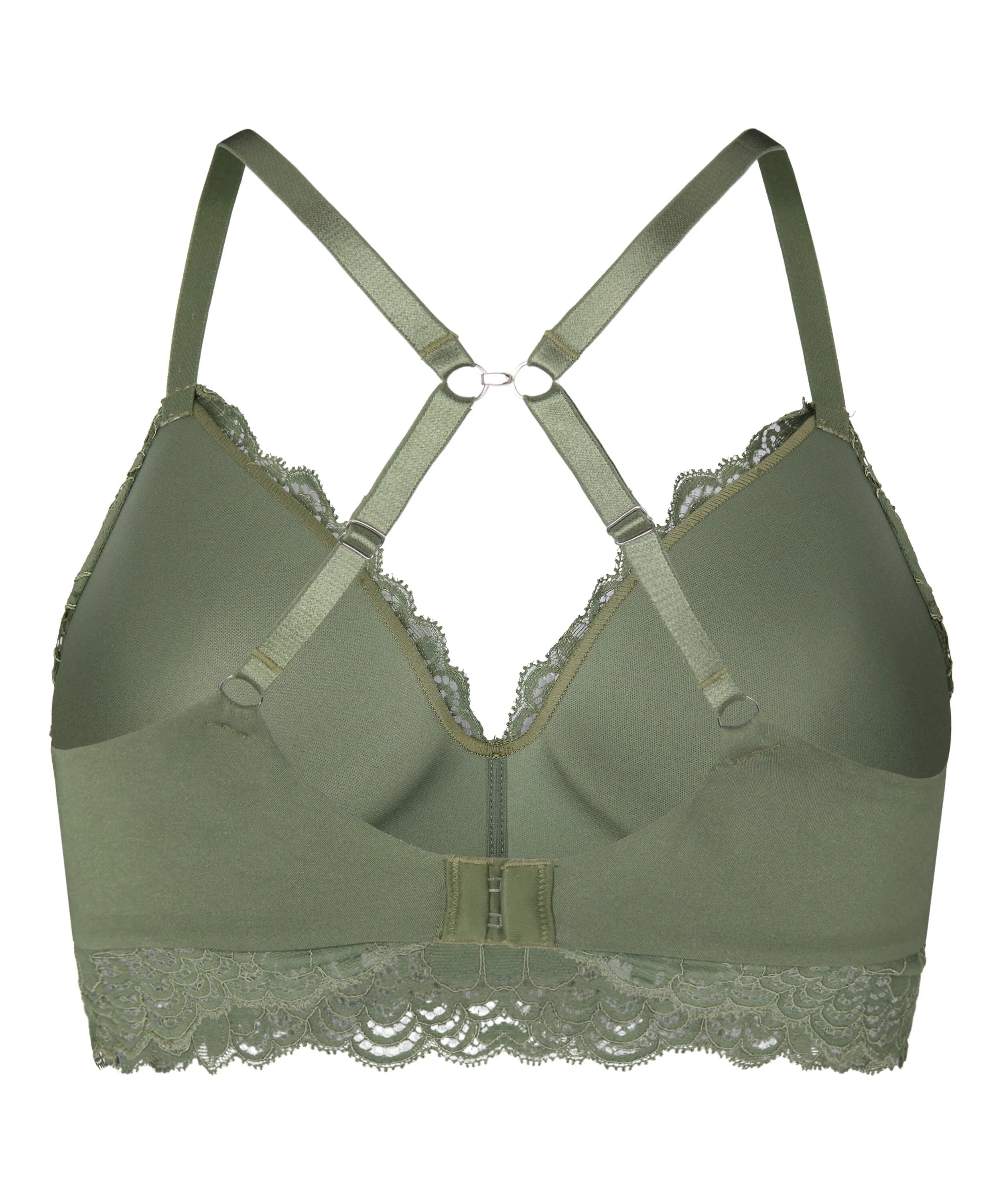 Hunkemoller Green Women Andrea Padded Non-Wired Bra SKU: 303943_Green Image 06