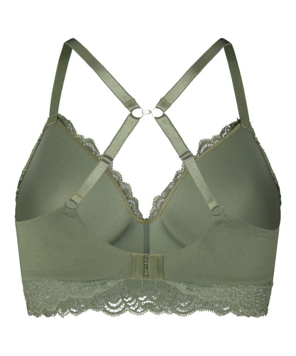 Hunkemoller Green Women Andrea Padded Non-Wired Bra SKU: 303943_Green Image 06