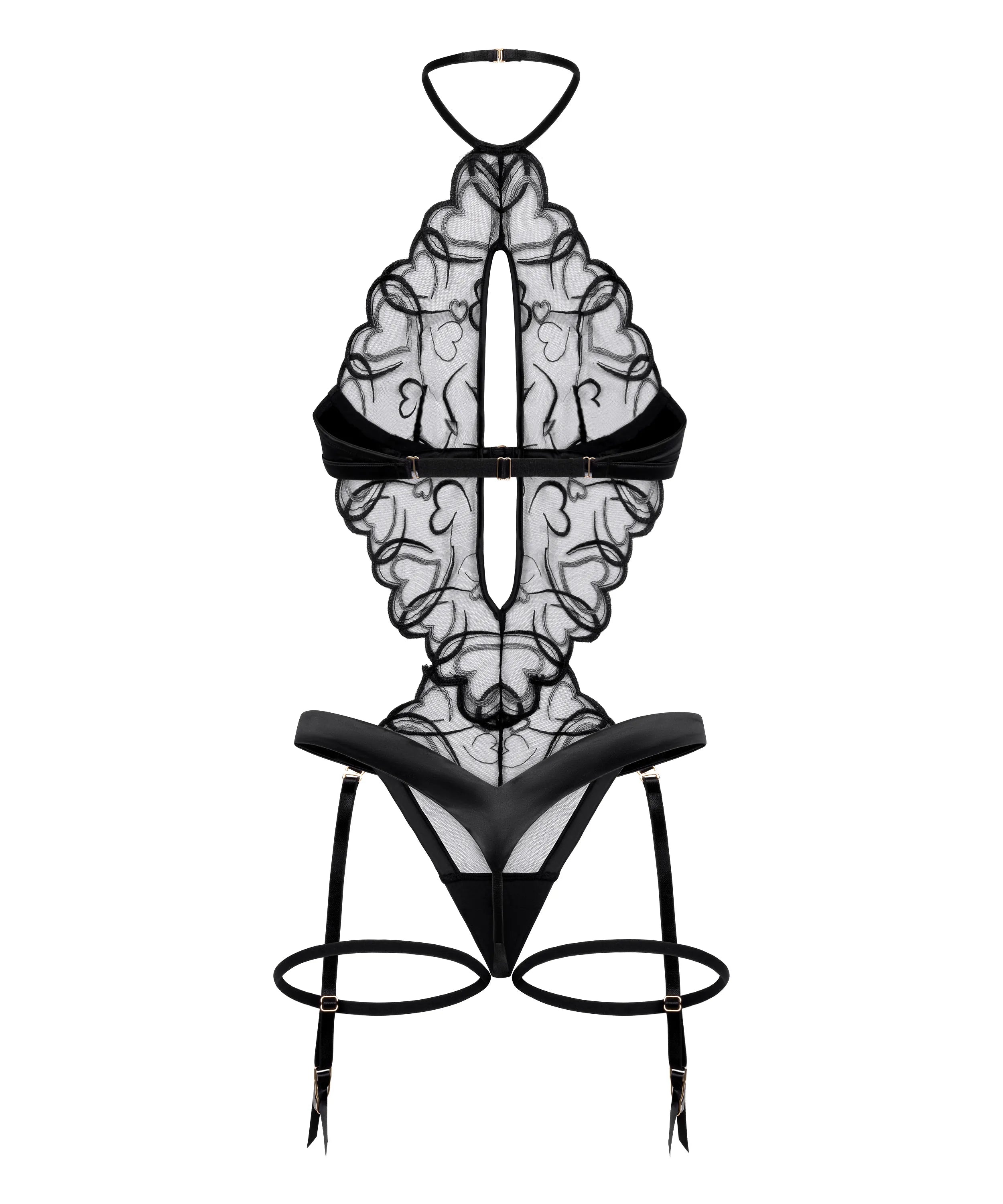 Hunkemoller Caviar Women Olivia Body SKU: 303955_Caviar Image 05