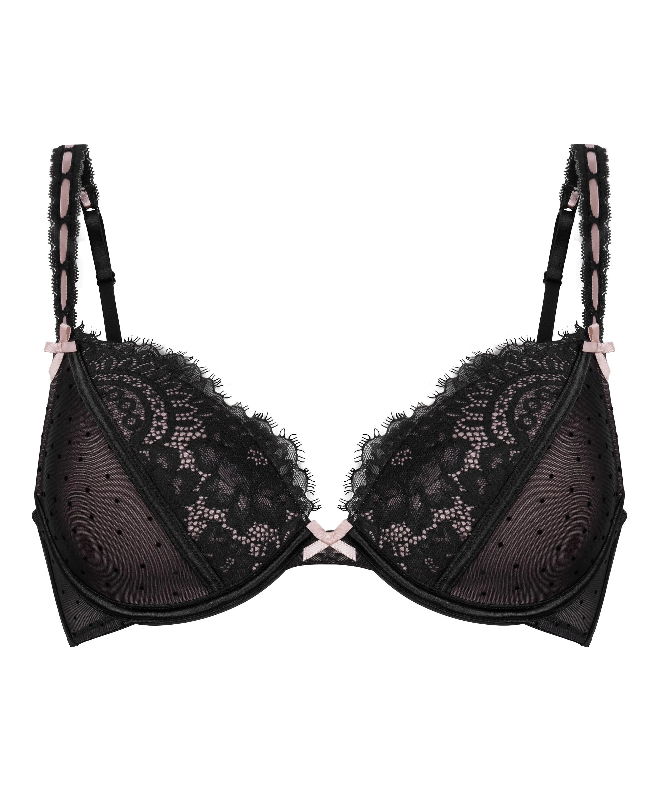 Hunkemoller Black Women Dorothy Padded Underwired Bra SKU: 303959_Black Image 05