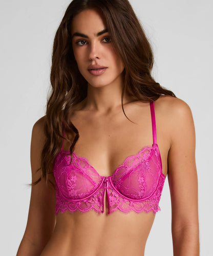 Hunkemoller Rose Violet Women Prina Non-Padded Underwired Bra in Different Cup Sizes SKU: 303979_Rose Violet Image 01