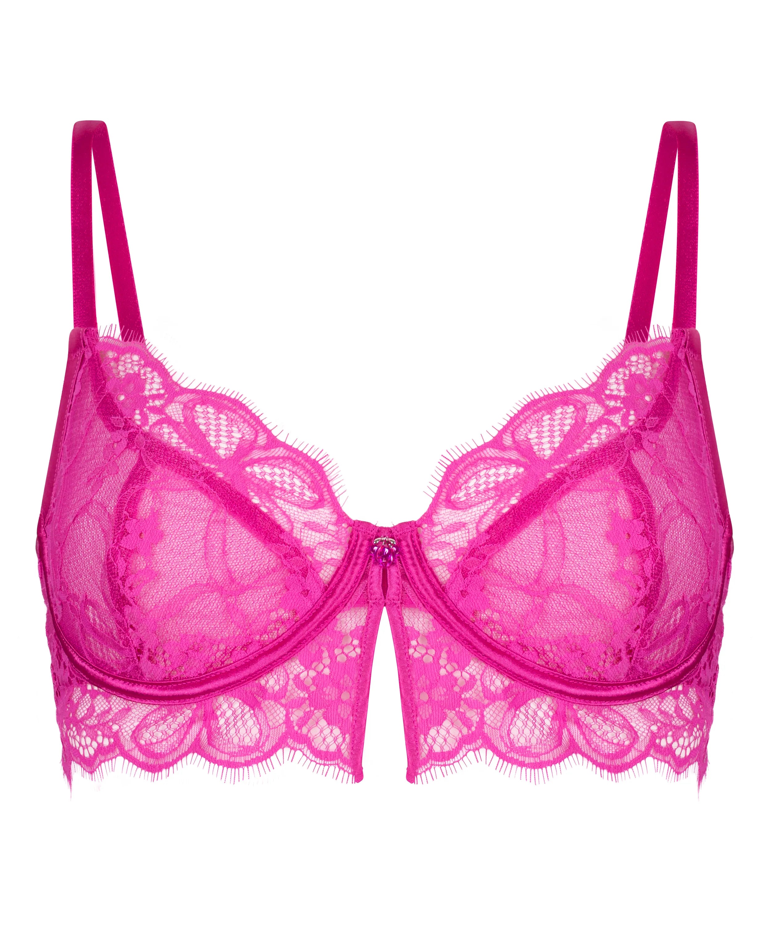 Hunkemoller Rose Violet Women Prina Non-Padded Underwired Bra in Different Cup Sizes SKU: 303979_Rose Violet Image 05