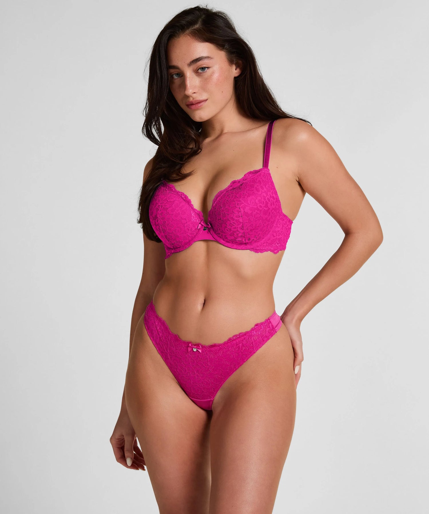Hunkemoller Pink Women Marine Thong SKU: 304029_Pink Image 01