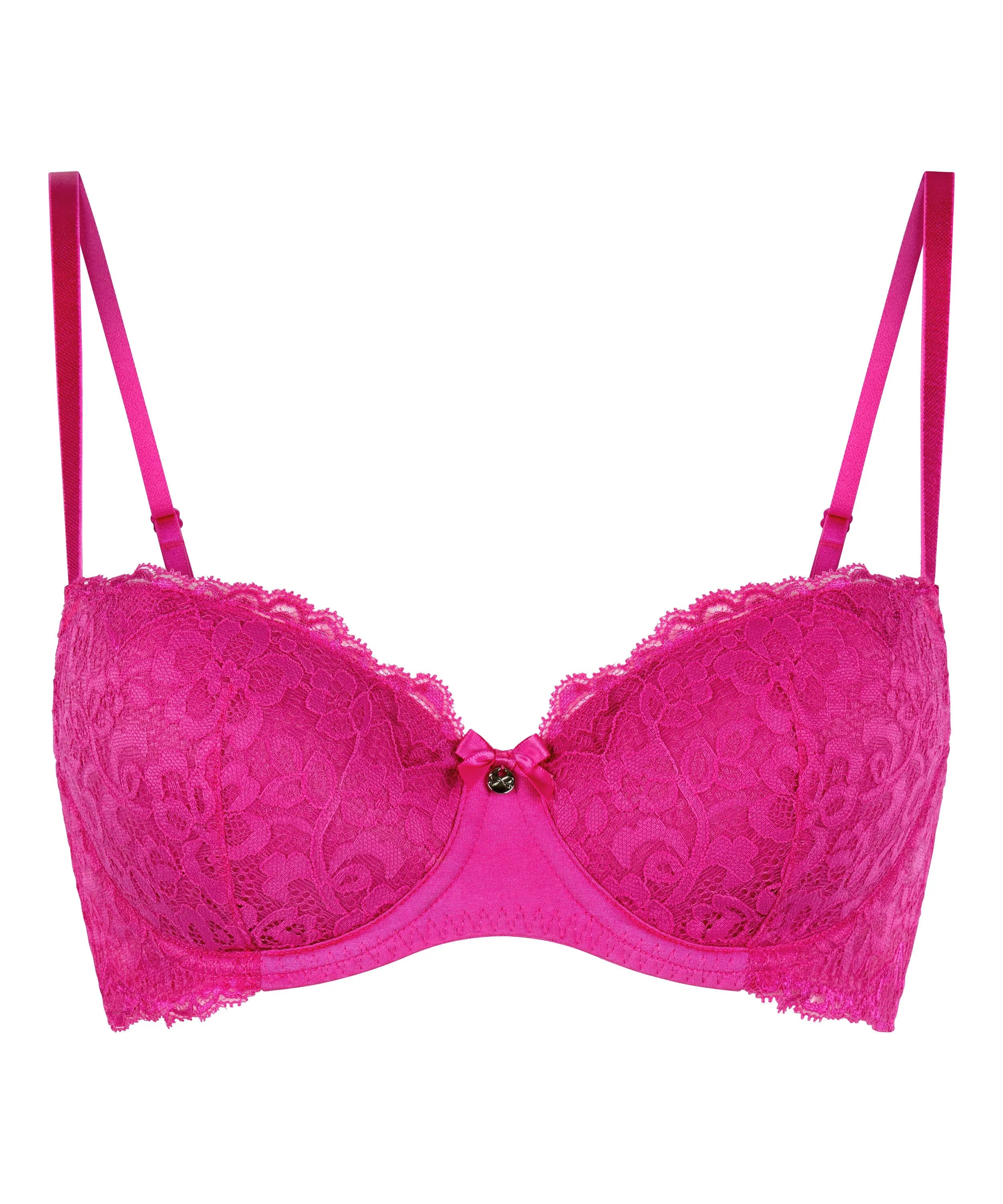 Hunkemoller Pink Women Marine Padded Underwired Bra SKU: 304030_Pink Image 05