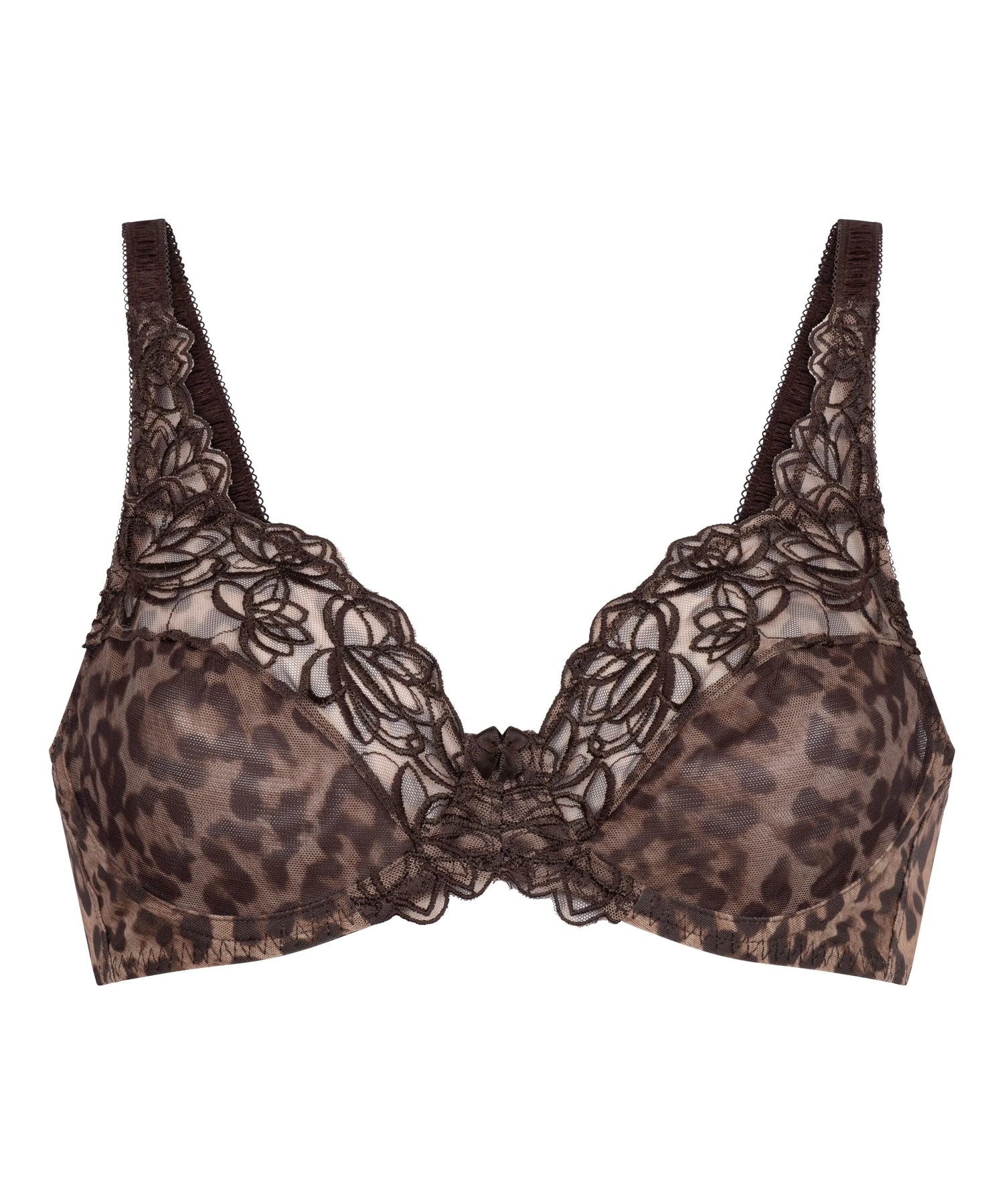 Hunkemoller Brown Women Diva Non-Padded Underwired Bra SKU: 304031_Brown Image 05