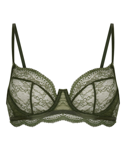 Hunkemoller Green Women Isabelle Non-Padded Underwired Bra SKU: 304073_Green Image 05