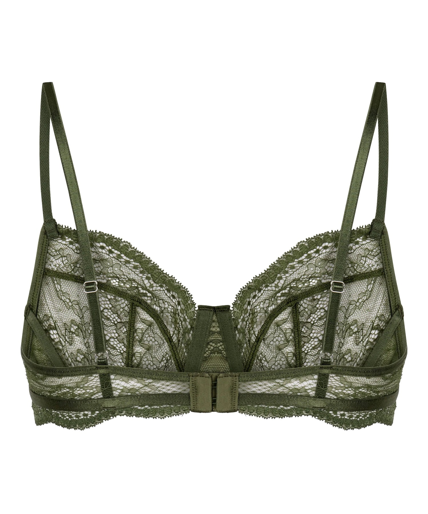 Hunkemoller Green Women Isabelle Non-Padded Underwired Bra SKU: 304073_Green Image 06