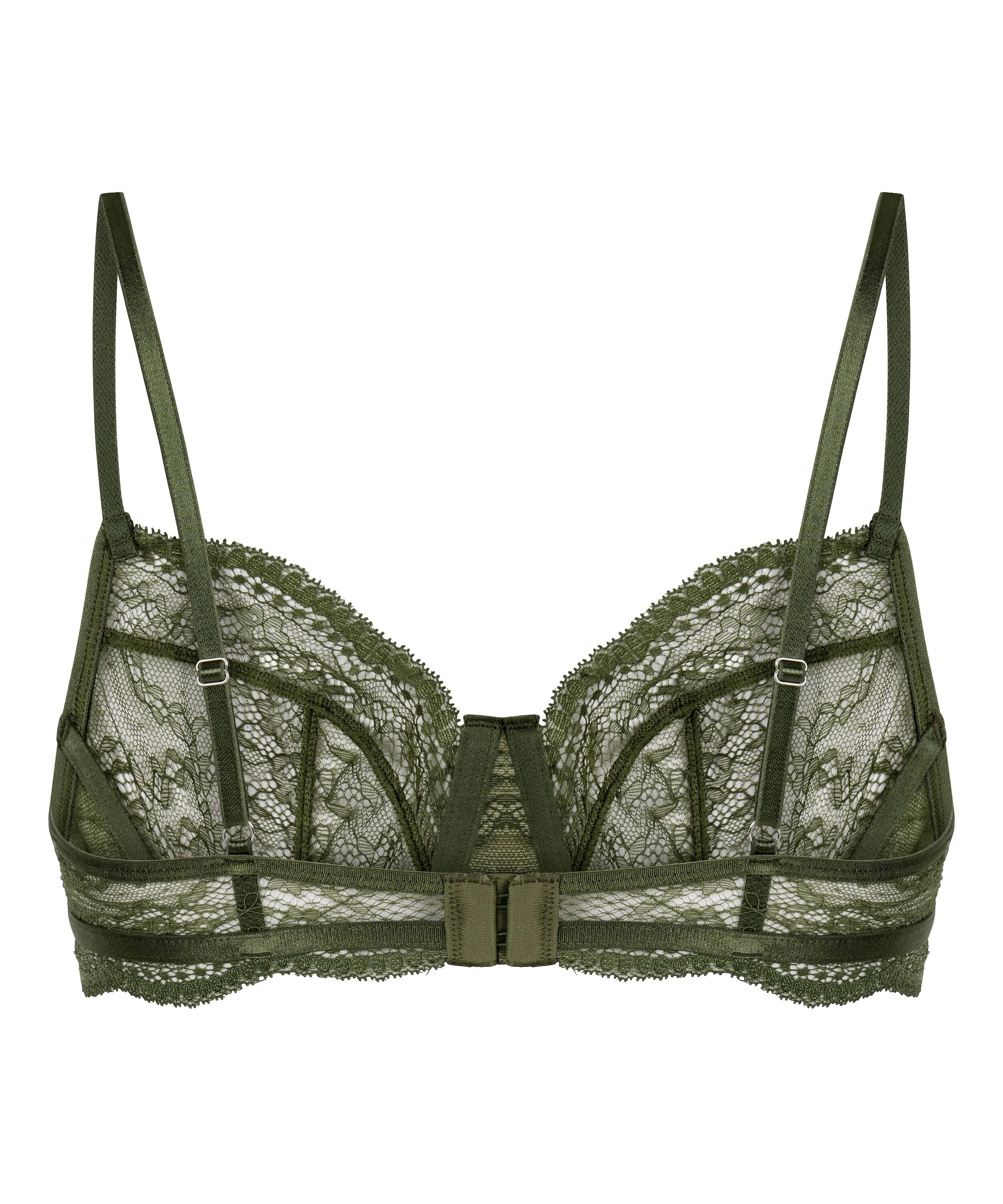 Hunkemoller Green Women Isabelle Non-Padded Underwired Bra SKU: 304073_Green Image 06