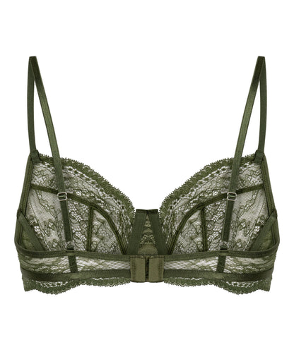 Hunkemoller Green Women Isabelle Non-Padded Underwired Bra SKU: 304073_Green Image 06
