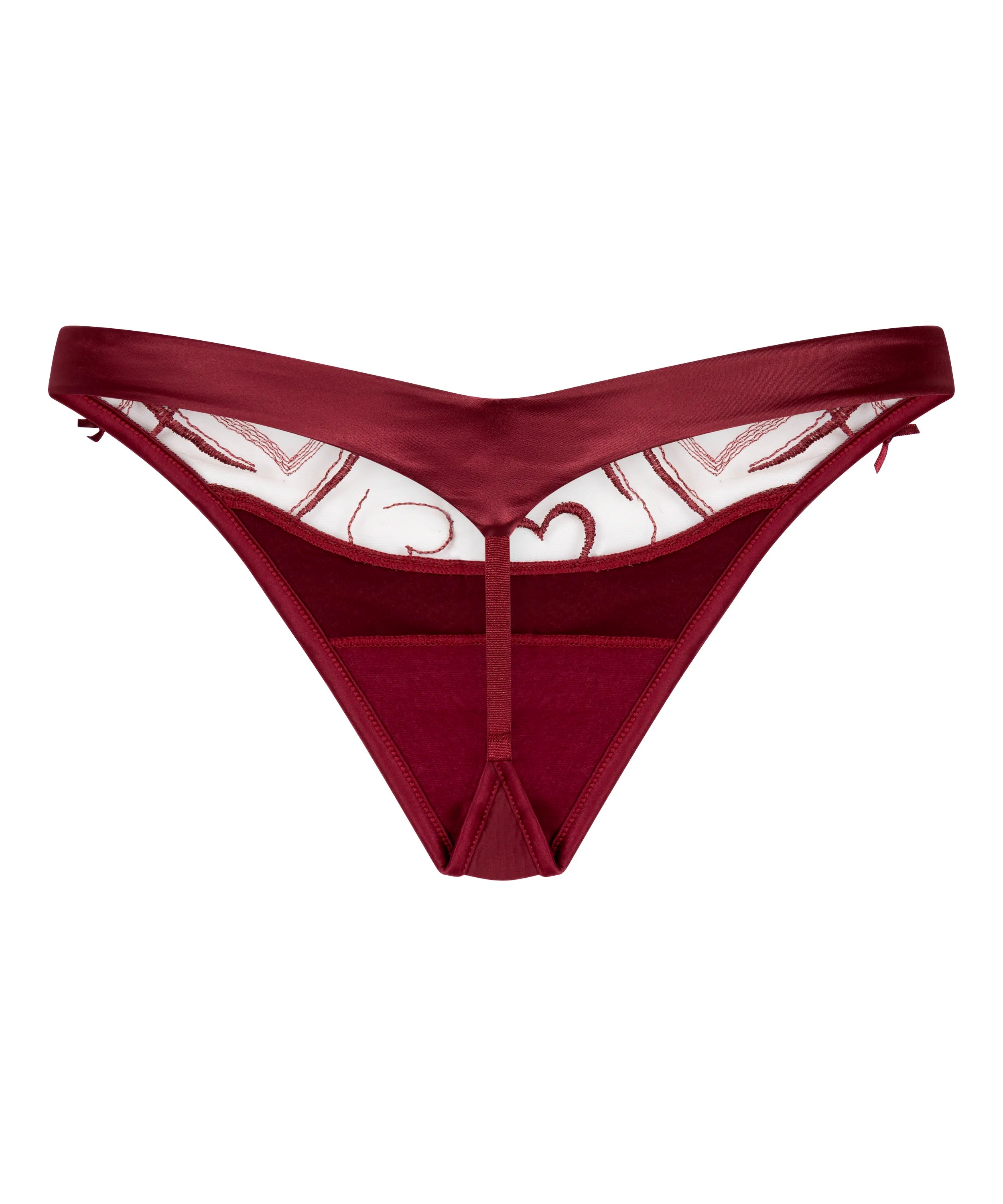 Hunkemoller Cabernet Women Olivia Highleg Thong SKU: 304091_Cabernet Image 07