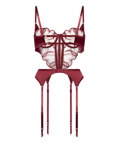 Hunkemoller Cabernet Women Olivia Bustier in Different Cup Sizes SKU: 304092_Cabernet Image 06